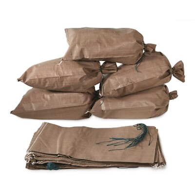 #ad USGI Military Sandbags Woven Polypropylene Army amp; Marine Brown Sand Bags $23.95