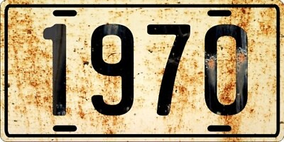 #ad Dodge Ford or Chevrolet antique vehicle 1970 Weathered License plate $14.95
