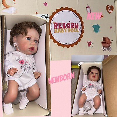 #ad Reborn Baby Doll Baby Girl Realistic Lifelike Newborn Dolls New w bottle $78.98