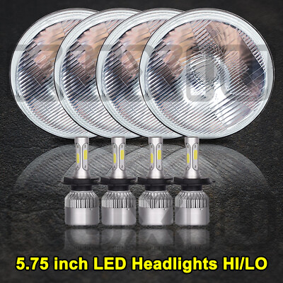 #ad 4pcs 5.75quot; inch LED Round Headlight H4 HI LO Beam Fit for Peterbilt 349 359 $199.99