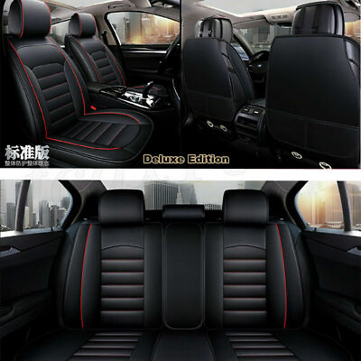 #ad 5D Full Surrounded Car Seat Cover Cushion PU Leather Seat Protector US SHIPPING $67.38