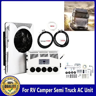 #ad 16000 BTU 12V AC Unit Air Conditioner Truck Cab New For RV Camper Semi Truck $611.99