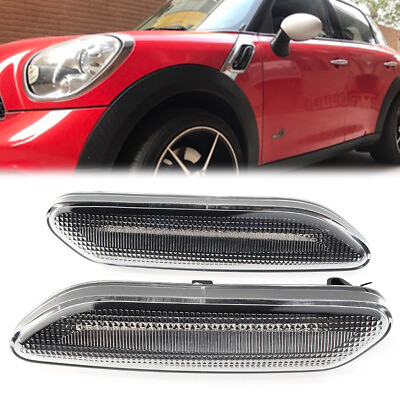 #ad Dynamic Side Marker Light Turn Signal Light For Mini Cooper R60 Countryman Clear $17.71