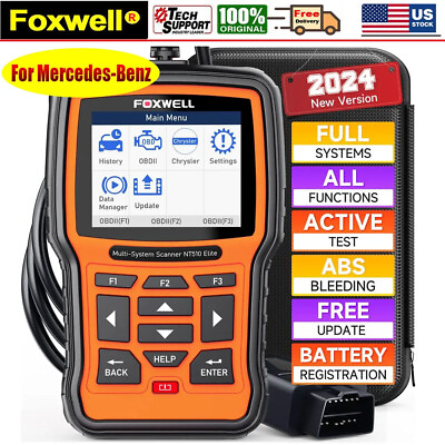 #ad Foxwell NT510 Elite for MERCEDES BENZ Full Systems OBD2 Scanner Diagnostic Reset $142.00