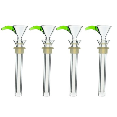 #ad 4 Pack 4quot; Glass Bong Replacement Slide Glass Bowl Hookah Adapters Stem Set 14mm $14.39