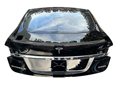 #ad 2016 2020 Tesla Model S Rear Tailgate Hatch Panel w Liftgate Glass Black PBSB $1125.00