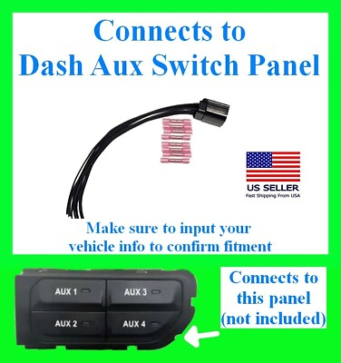 #ad fits Wrangler Gladiator Aux Switch Panel Connector Plug Wiring Pigtail Harness $34.99
