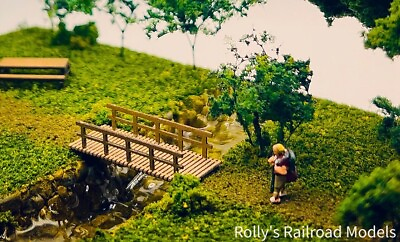 #ad N Scale Small Foot Bridge Kit #0801 Rollys Railroad Models Laser cut unassembled $11.99