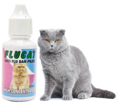 #ad Flucat 30ml Drops Effective To Treat Flu and Cold For Cat $42.99