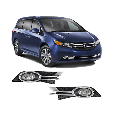 #ad For 2014 2017 Honda Odyssey Fog Chrome Lights Lamps with Assembly Set Lamp;R Side $88.32