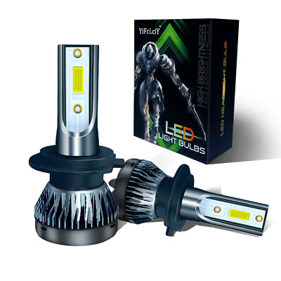 #ad 2PCS H7 COB LED Headlight Bulbs Kit 160W 12000LM Super Bright 6000K White $8.50