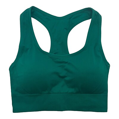 #ad #ad All in Motion Women#x27;s Seamless Medium Support Racerback Sports Bra Green Large $7.99
