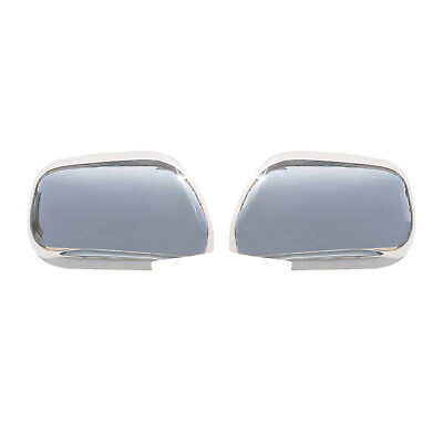 #ad Side Mirror Cover Caps Fits Toyota Land Cruiser Prado 2003 2009 Steel Silver 2x $89.90