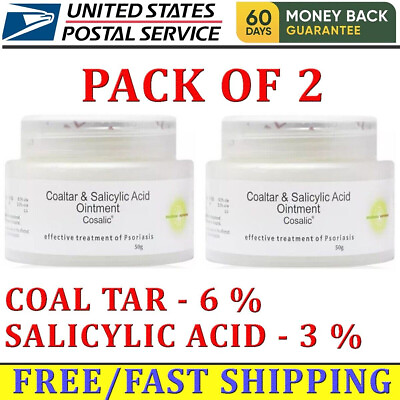 #ad 2 x Coal Tar Ointment for Skin amp; Scalp Psoriasis Coaltar 6% Salicylic Acid 3% $23.30