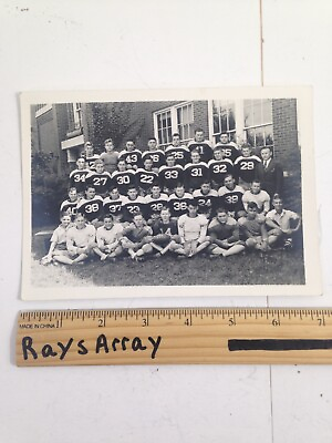 #ad Black and white photo vintage high school football team 1942 $18.95
