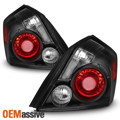 #ad Fits 2007 2012 Altima Sedan Black Tail Lights Replacement Brake Lamps LeftRight $112.99
