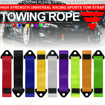 #ad 280mm Universal Tow Strap Towing Rope High Strength Nylon for JDM Racing Car $12.93