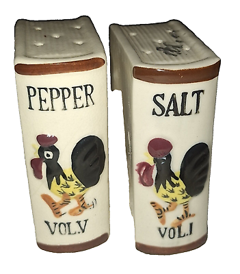 #ad Vintage Porcelain Book shaped salt amp; pepper shaker from Japan $14.00