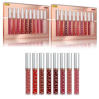 #ad 10 Colors Set Matte Liquid Lipstick Waterproof Long Lasting Makeup Lip Gloss $14.03