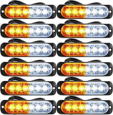 #ad #ad LED Amber Strobe Lights Vehicle Emergency Strobe Lights for Trucks LED Flashing $54.99