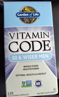 #ad Garden of Life Vitamin Code 50 amp; Wiser Men 120 Veg Caps Exp 02 2026 $35.45