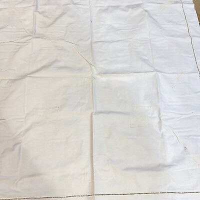 #ad tablecloth square cotton embroidered flowers retro boho cottagecore $24.99