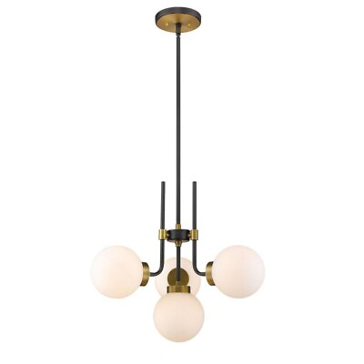 #ad 4 Light Chandelier in Retro Style 22 Inches Wide by 97.75 Inches High Matte $314.95