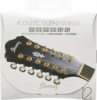#ad Ibanez 12 string for 80 acoustic guitar bronze coated light scale IACS12C $20.16