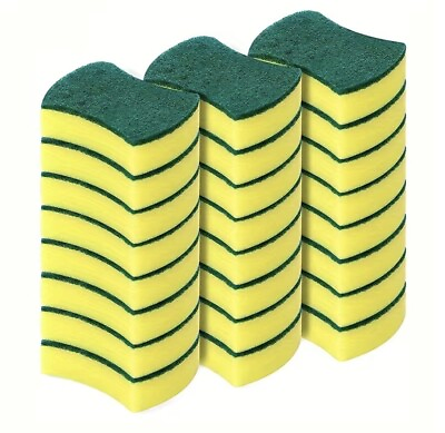 #ad 36 Pack Heavy Duty Scrub Sponges Washing Dishes Cleaning Kitchen Dish Sponge $10.99