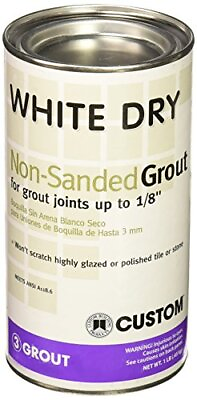 #ad WDG1 1lb White Non Sanded Tile Grout 1 Pound No Color $12.30