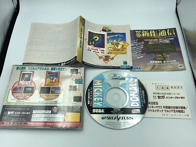 #ad Sega Ages I Love Mickey Donald Duck QuackShot Sega Saturn Japan case amp;manual CIB $199.99