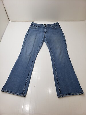 #ad Levis 515 Womens Jeans Bootcut Mid Rise Med Wash Denim Distressed 12 Vintage Y2K $14.07