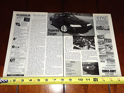 #ad 1991 THUNDERBIRD SUPER COUPE ORIGINAL 1996 ARTICLE $11.95