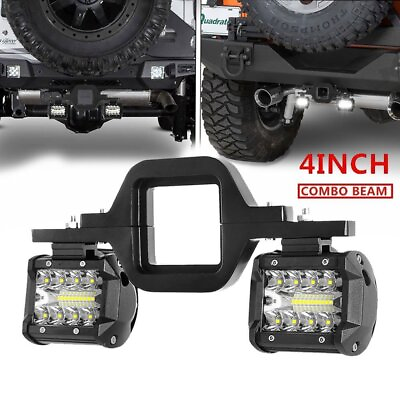 #ad #ad Tow Hitch Mounting Bracket3 row LED Tow Lights Pods Backup Reverse 4#x27;#x27;For Truck $28.19