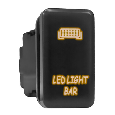 #ad LED LIGHT BAR Orange Backlit Push In Switch 1.54quot;x 0.83quot; Fit: Toyota $10.95