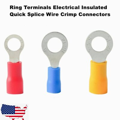 #ad 22 10AWG Terminals Electrical Insulated Quick Splice Wire Crimp Connectors $9.99