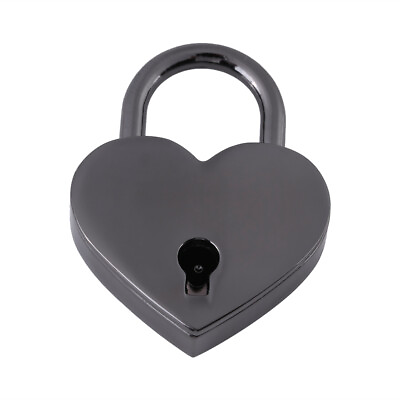 #ad Small Love Heart Shape Padlock Tiny Luggage Bag Diary Lock Keys Accessories DGD $7.74
