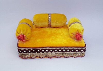 #ad Home Craft Thakur ji Laddu Gopal Fabric Singhasan Bed $23.80
