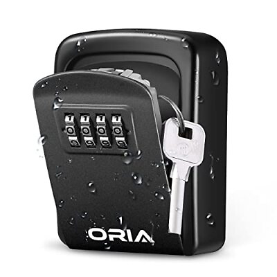 #ad Key Lock Box 4 Digit Combination Key Storage Lock Box Wall Mounted Key Safe... $24.92
