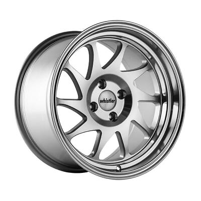 #ad 15x8 20 Whistler KR7 4x100 Machined Silver Wheels Set of 4 $489.00