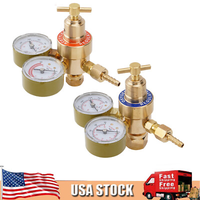 #ad Oxygen Acetylene Regulator Set CGA540 and CGA200 Inlet Connection for welding A $45.99