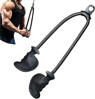 #ad 32quot; Ergonomic Tricep Rope Pulldown Attachments LAT Pull Down Bar F Cable Machine $34.19