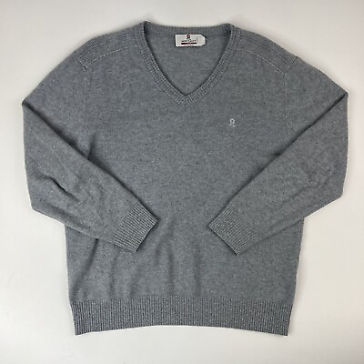 #ad Mon Tagut Paris Gray Pure Cashmere V Neck Sweater Womens Size 110 Medium M $38.79