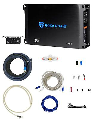 #ad Rockville dB11 1400w Peak 350w RMS Mono 2 Ohm Amplifier Car AmpBass Remote $94.95