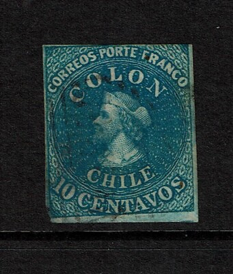 #ad Chile SC# 5 Used Large Left Side Thin S7351 $49.99