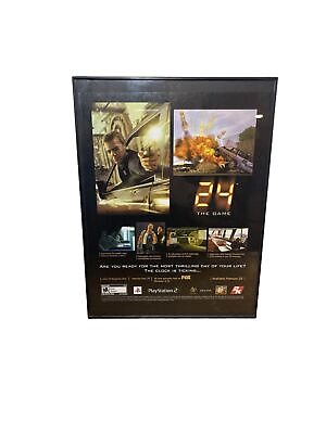 #ad 24 Twenty Four Jack Bauer Video Game Print Ad Poster Promo Art 2006 Framed $29.99