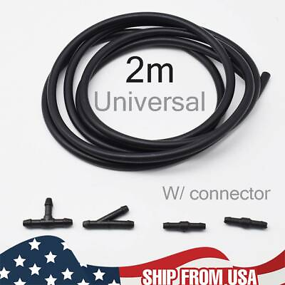 #ad Front Window Headlight Pump Windshield Washer Nozzle Hose Tube T Y Straight Pipe $8.29