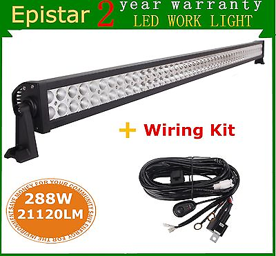 50INCH 288W LED Light Bar Combo Driving Lamp 4WD Boat StraightFree Wires 48 52 $67.95