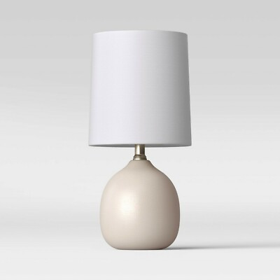 #ad 2 X Threshold Textured Ceramic Mini Accent Lamp White Includes LED Light Bulb $25.20