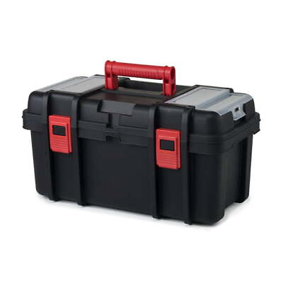 #ad 19 inch Toolbox Plastic Tool and Hardware Storage Black $13.91